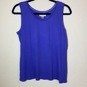 Coldwater Creek Blue Purple Tank Top, size M